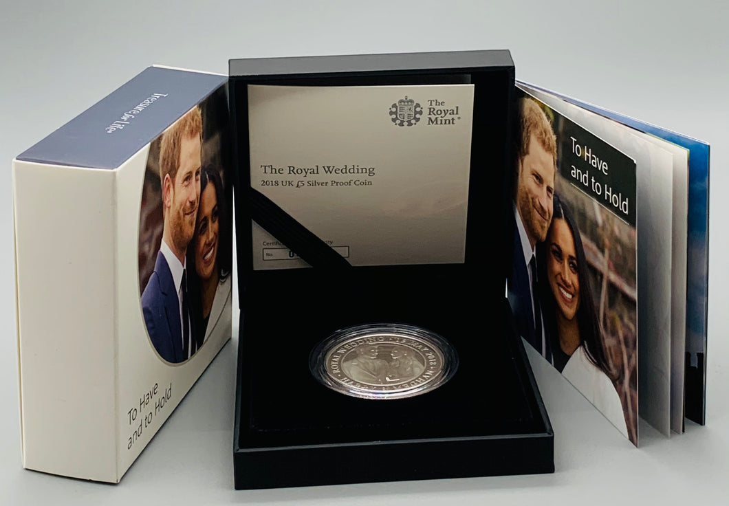 Royal Wedding 2018 UK £5 Five Pounds Silver Proof Prince Harry Coin
