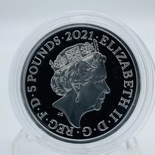 Load image into Gallery viewer, 2021 ROYAL MINT GOTHIC CROWN PORTRAIT SILVER PROOF TWO OUNCE 2oz £5 COIN
