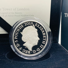 Load image into Gallery viewer, 2019 RM Tower Of London Silver Piedfort Proof £5 Coin - The Legend of The Ravens

