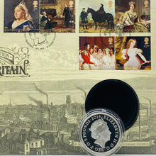 Load image into Gallery viewer, 2019 Royal Mint Queen Victoria Silver Proof £5 Five Pounds Coin Cover 1/750
