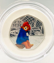 Load image into Gallery viewer, Paddington™ at the Station 2018 UK 50p Silver Proof Coin
