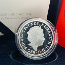 Load image into Gallery viewer, 2019 Royal Ming PIEDFORT Silver Proof 100th Anniversary Remembrance Day £5 Coin
