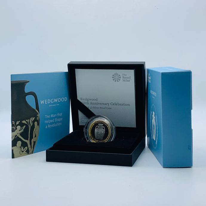 2019 ROYAL MINT SILVER PROOF WEDGWOOD 260TH ANNIVERSARY £2 TWO POUNDS COIN