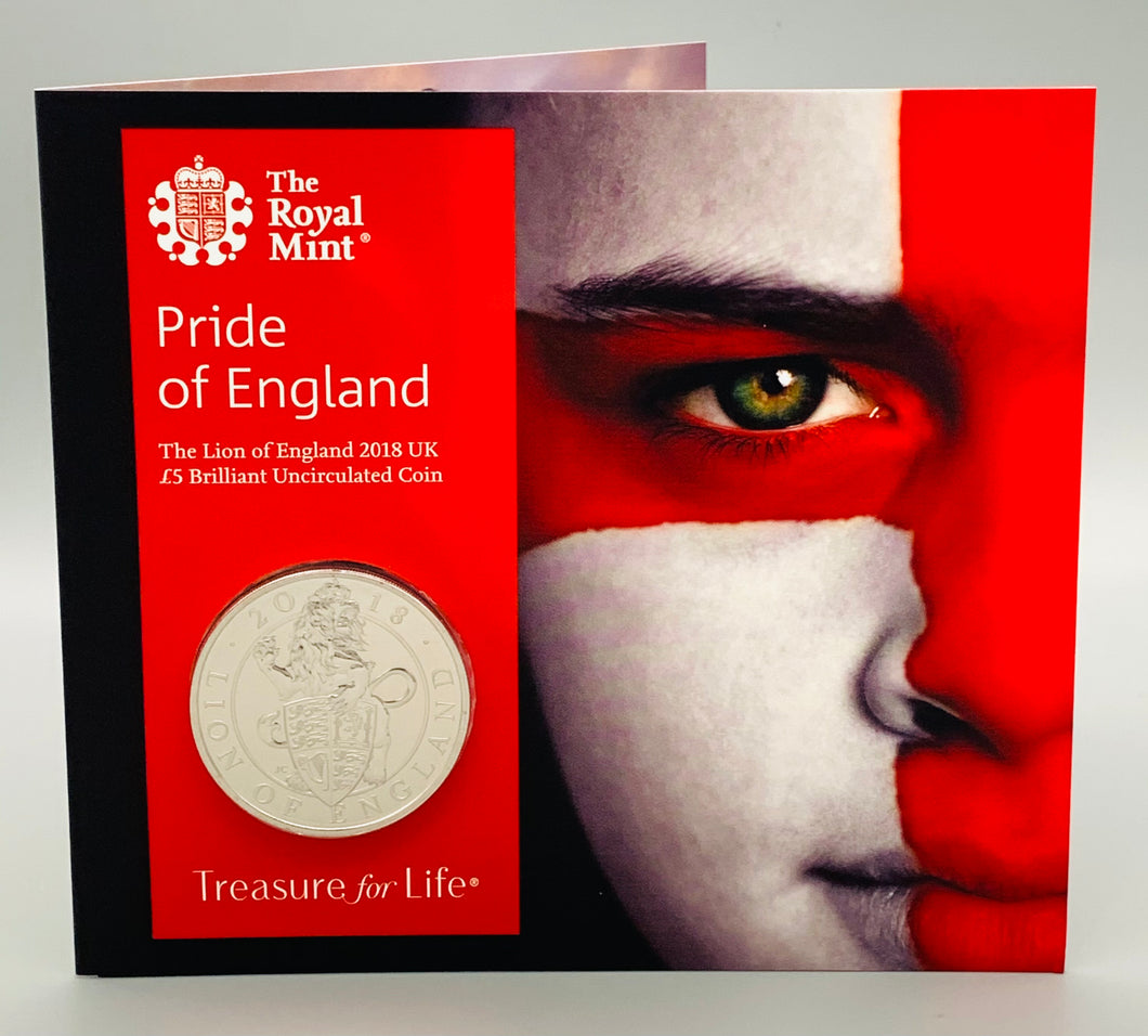 The Pride of England 2018 UK £5 Brilliant Uncirculated Coin