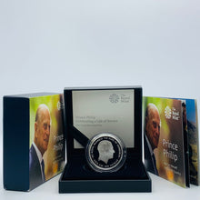 Load image into Gallery viewer, 2017 Royal Mint HRH Prince Philip Retire £5 Crown Silver Proof Coin
