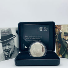 Load image into Gallery viewer, 2015 Royal Mint Sir Winston Churchill £5 Five Pounds Silver Proof Coin
