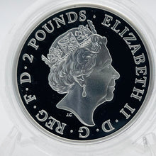 Load image into Gallery viewer, 2022 Royal Mint Silver Proof &amp; Reserve Frosted Proof 1oz Britannia £2 Two-Coin Set
