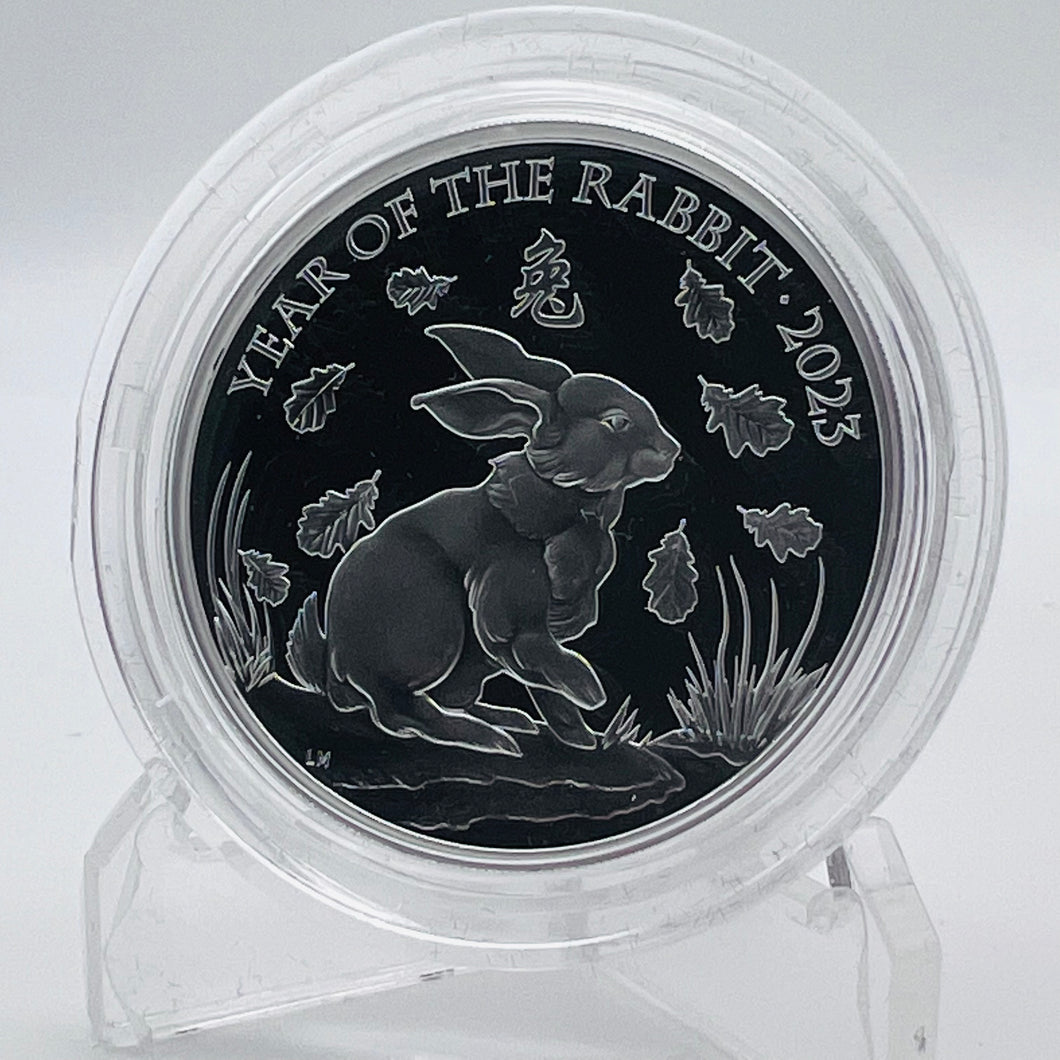 2023 Royal Mint Lunar Year Of The Rabbit 1oz Silver Proof £2 Two Pounds Coin