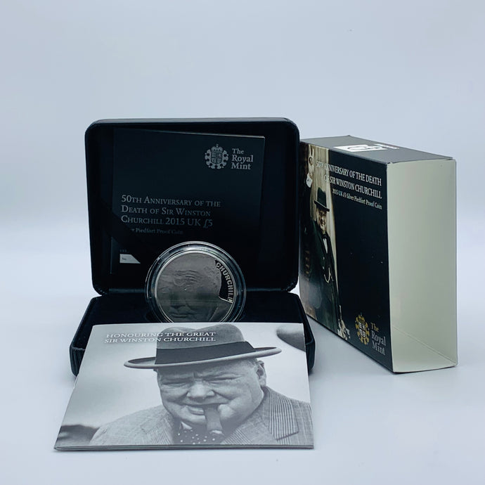 2015 Royal Mint Sir Winston Churchill £5 Five Pounds Piedfort Silver Proof Coin