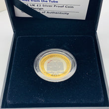 Load image into Gallery viewer, 2013 Royal Mint Silver Proof 150th Anniversary London Underground £2 Coin TRAIN DESIGN
