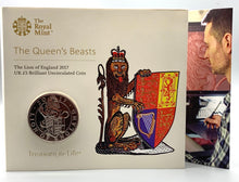 Load image into Gallery viewer, The Lion of England 2017 UK £5 Brilliant Uncirculated Coin
