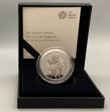 Load image into Gallery viewer, The Lion of England 2017 UK One-Ounce Silver Proof Coin
