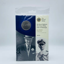 Load image into Gallery viewer, 2011 Royal Mint Prince Philip 90th Birthday Brilliant Uncirculated £5 Coin Pack
