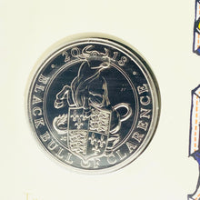 Load image into Gallery viewer, 2018 Royal Mint Queens Beasts Black Bull Of Clarence BU £5 Five Pounds Coin Pack
