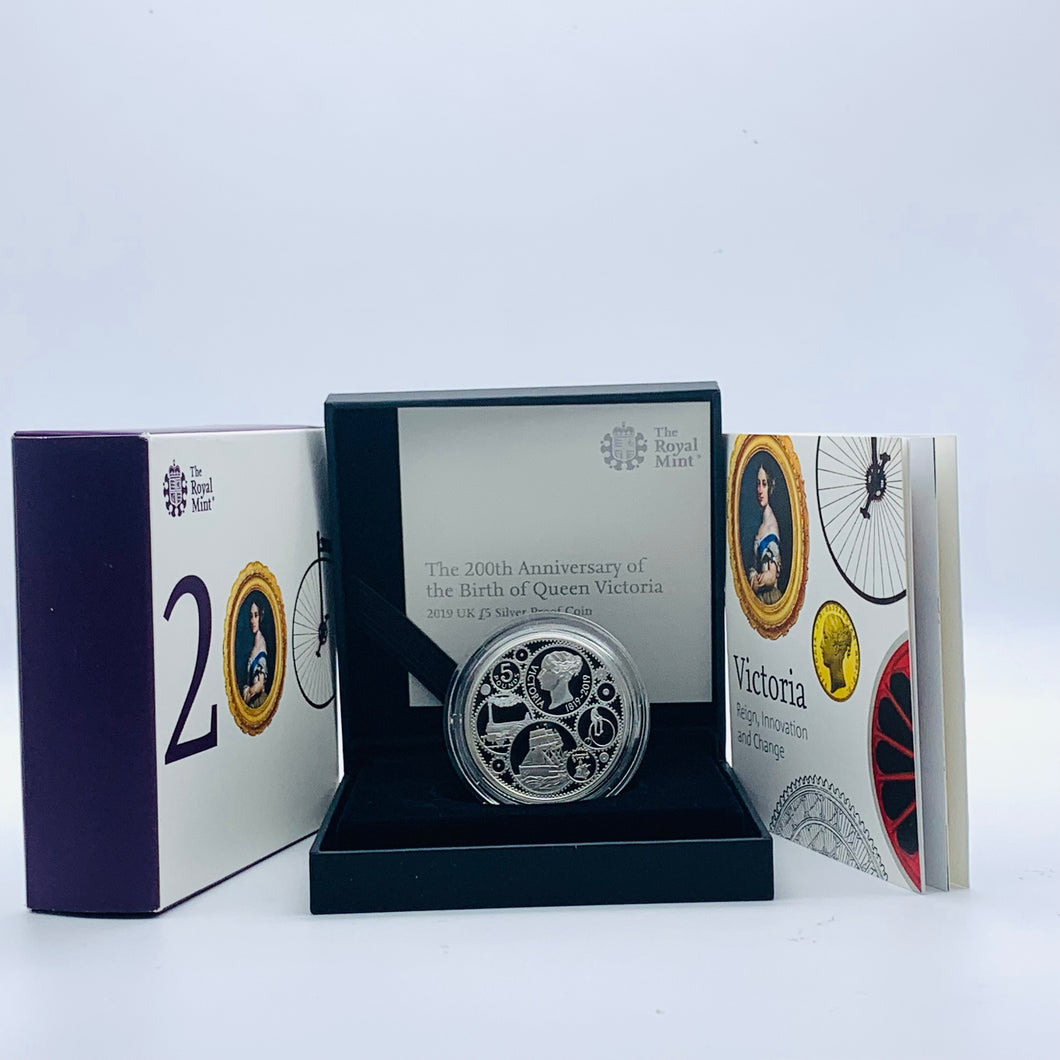 2019 Royal Mint 200th Anniversary Of Birth Of Queen Victoria Silver Proof £5 Crown Coin