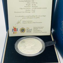 Load image into Gallery viewer, 2012 Royal Mint Diamond Jubilee UK Official Piedfort Silver Proof £5 Crown Coin
