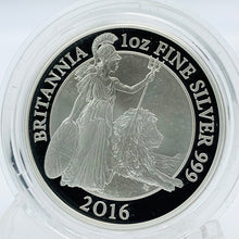 Load image into Gallery viewer, 2016 Royal Mint Britannia £2 Two Pounds Silver Proof 1oz Coin
