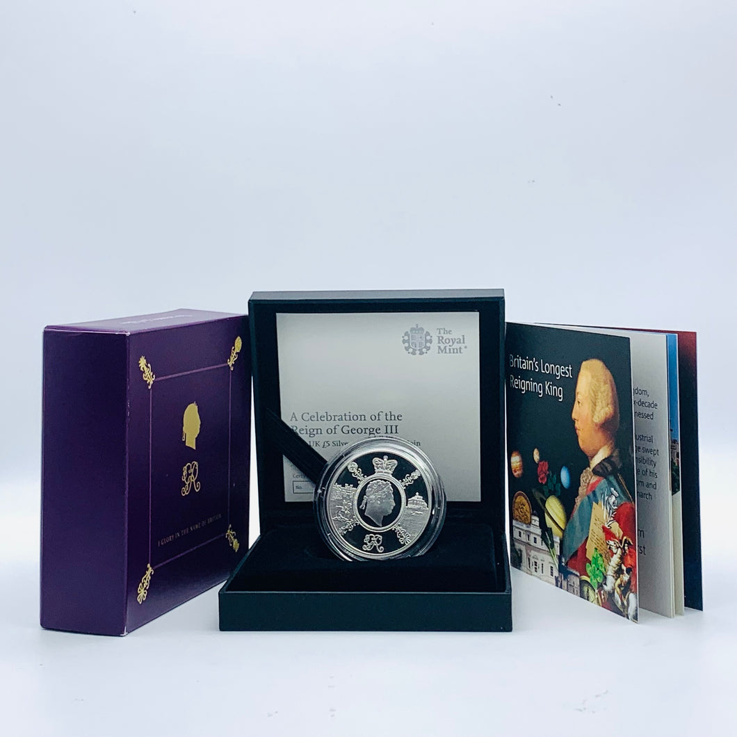 2019 Royal Mint A Celebration Of King George III Piedfort Silver Proof £5 Coin
