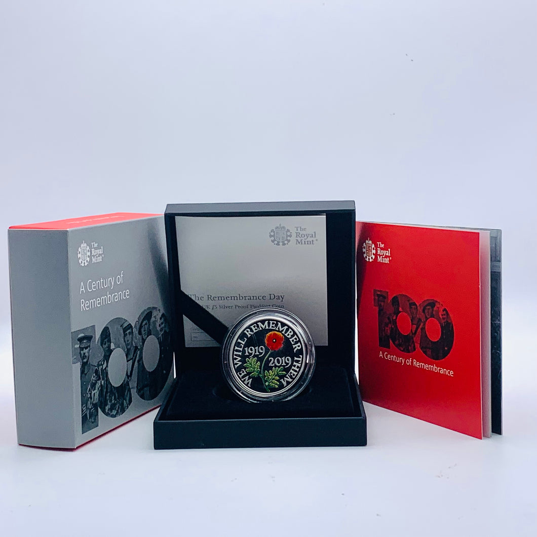 2019 Royal Ming PIEDFORT Silver Proof 100th Anniversary Remembrance Day £5 Coin