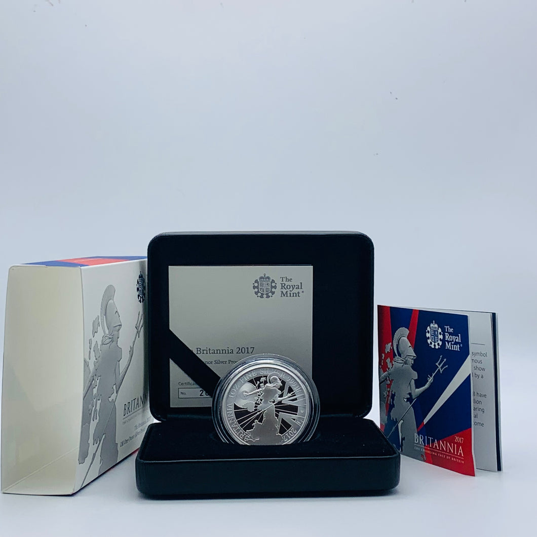 2017 Royal Mint Britannia £2 Two Pounds Silver Proof 1oz Coin
