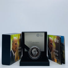Load image into Gallery viewer, 2017 Royal Mint HRH Prince Philip Retire £5 Crown Silver Proof Coin
