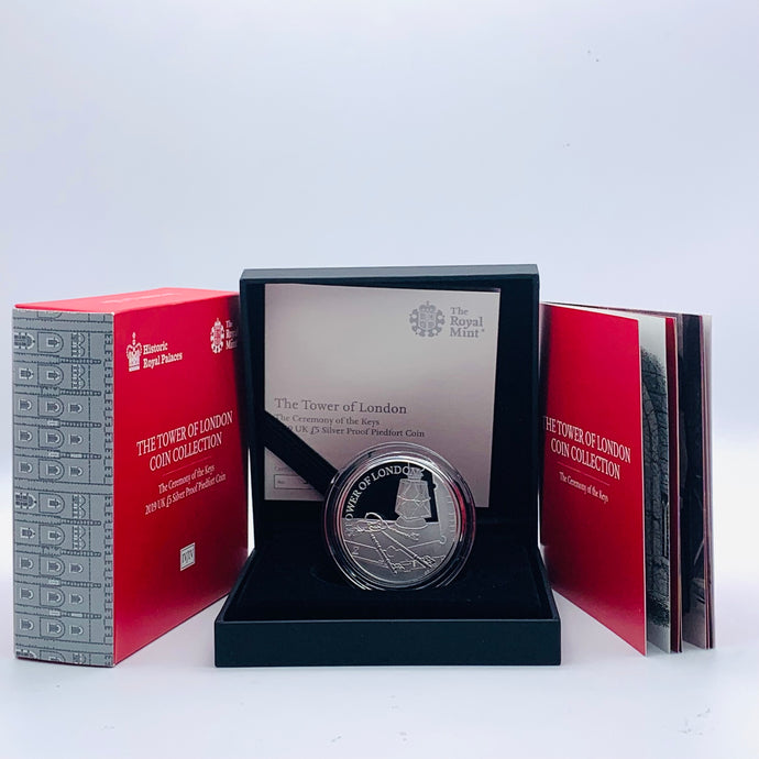 2019 RM Tower Of London Silver Piedfort Proof £5 Coin - The Ceremony of The Keys