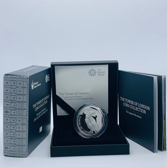 2019 RM Tower Of London Silver Piedfort Proof £5 Coin - The Legend of The Ravens